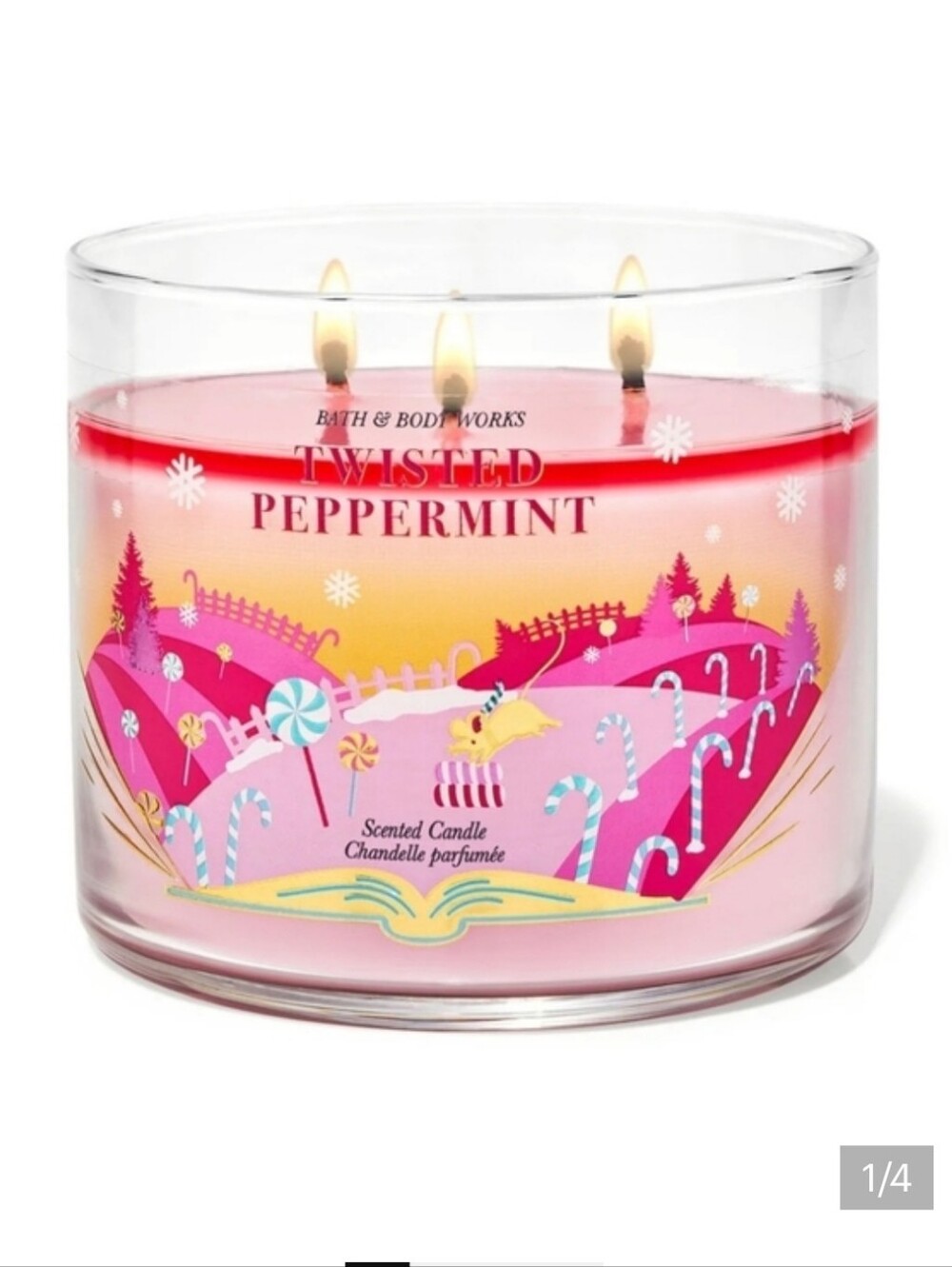 🆕️🍬 BBW TWISTED PEPPERMINT 3 WICK CANDLE🍬